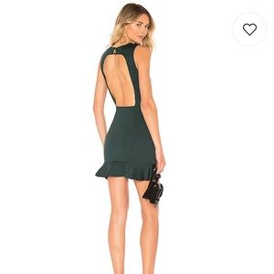 Gabbie mini dress in forest green